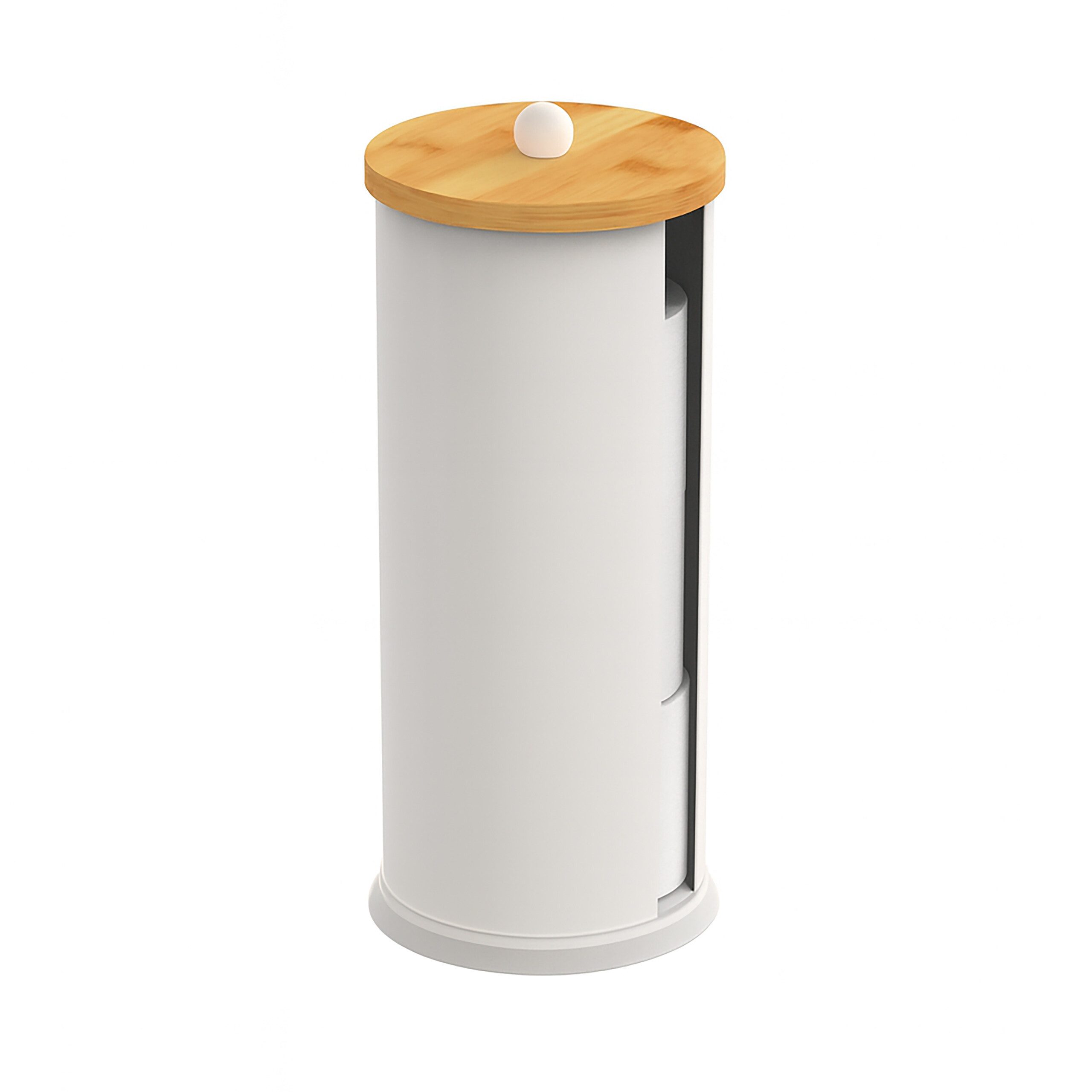 relaxdays Toiletten-Ersatzrollenhalter Toilettenpapier Aufbewahrung 3 Rollen (1-St), weiß