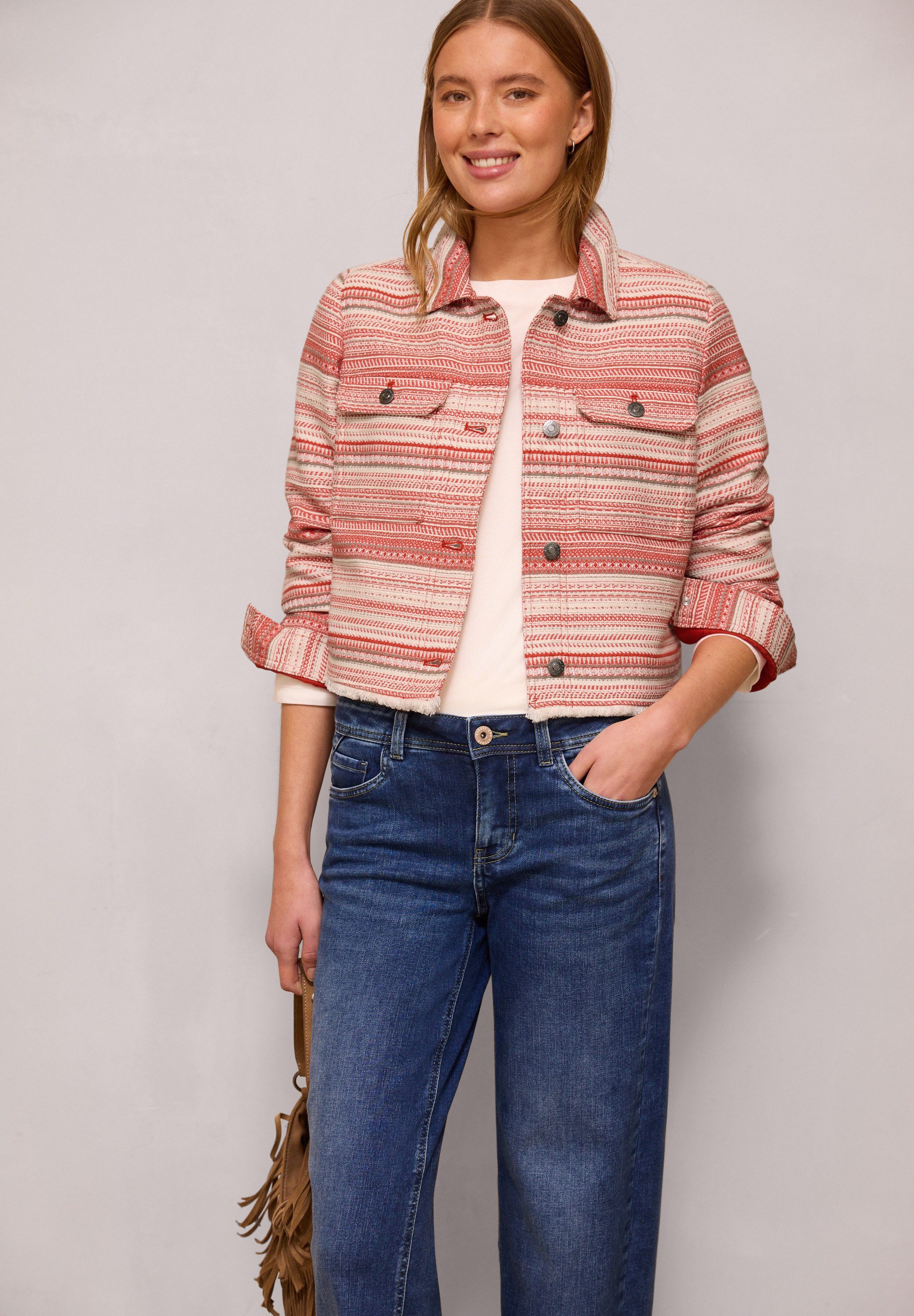 STREET ONE STUDIO Blouson mit buntem Streifenmuster günstig online kaufen