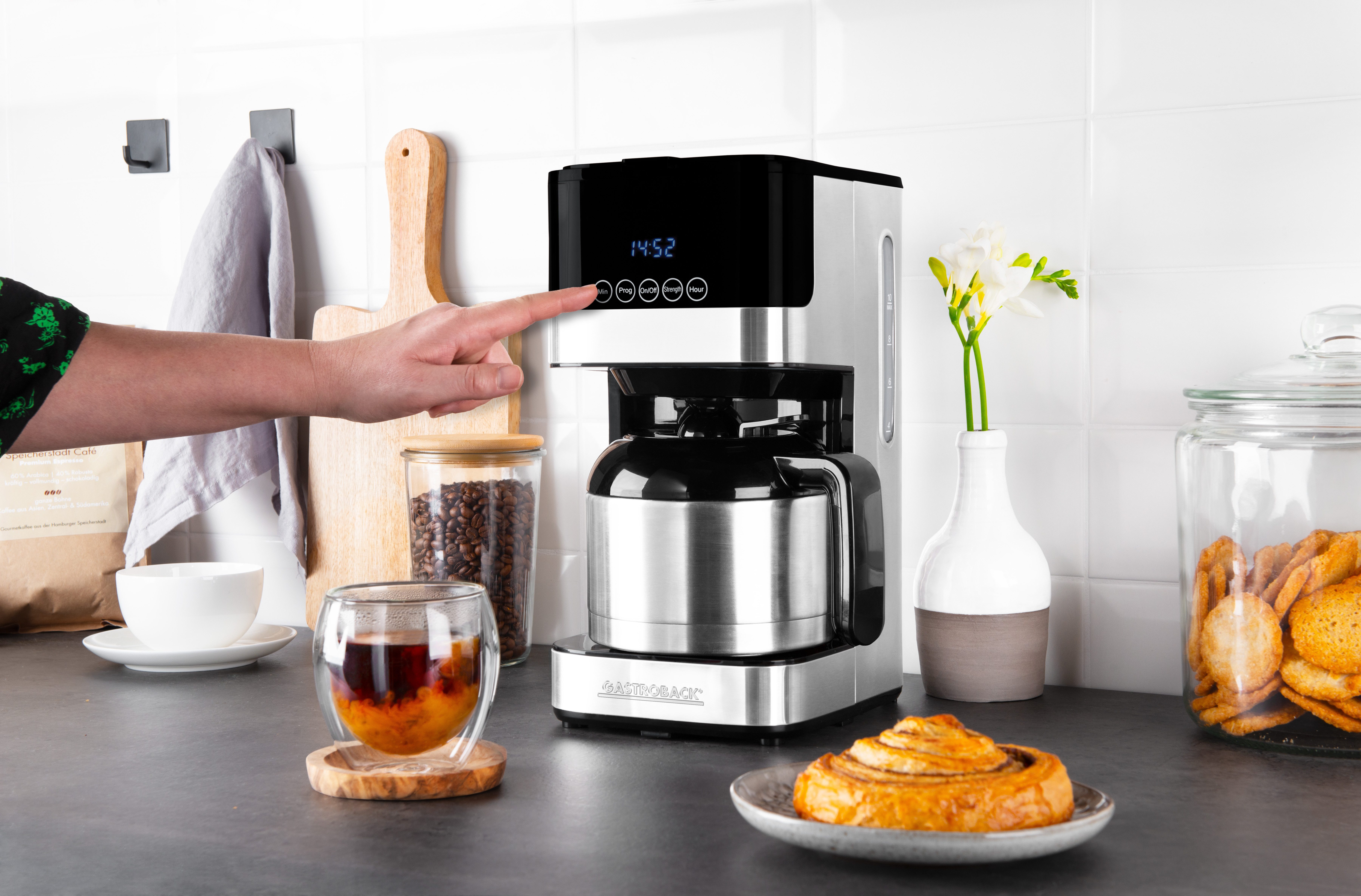 Gastroback Filterkaffeemaschine Design Essential S 42701_S, 1,5l Kaffeekanne, Edelstahlfilter 1x4