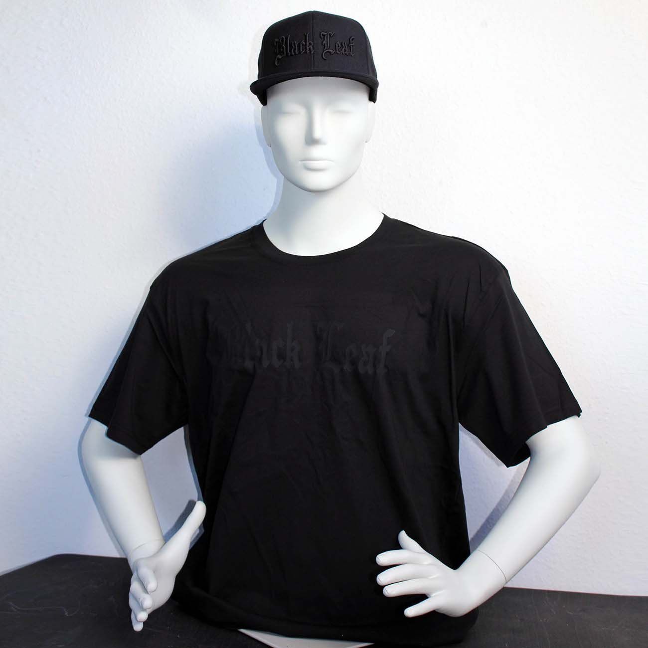 Black Leaf Print-Shirt Oversize Shirt mit Logodruck Original Black Leaf®-Logo, 100% Baumwolle, Atmungsaktiv, Unisex