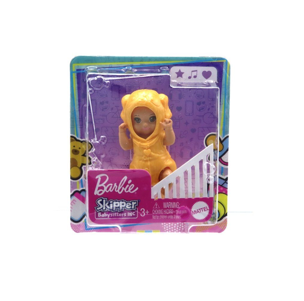 Barbie Minipuppe Mattel® - Skipper Baby im Babysitters INC Gelb Kostüm