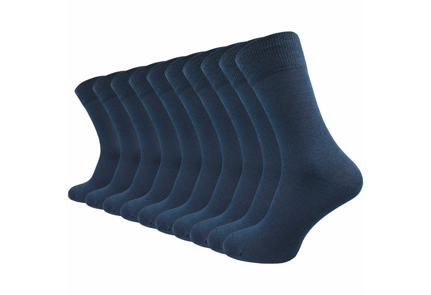 GAWILO Businesssocken für Damen & Herren aus hochwertiger Baumwolle ohne drückende Naht (10 Paar) Socken für den anspruchsvollen Alltag in schwarz, grau, blau und braun