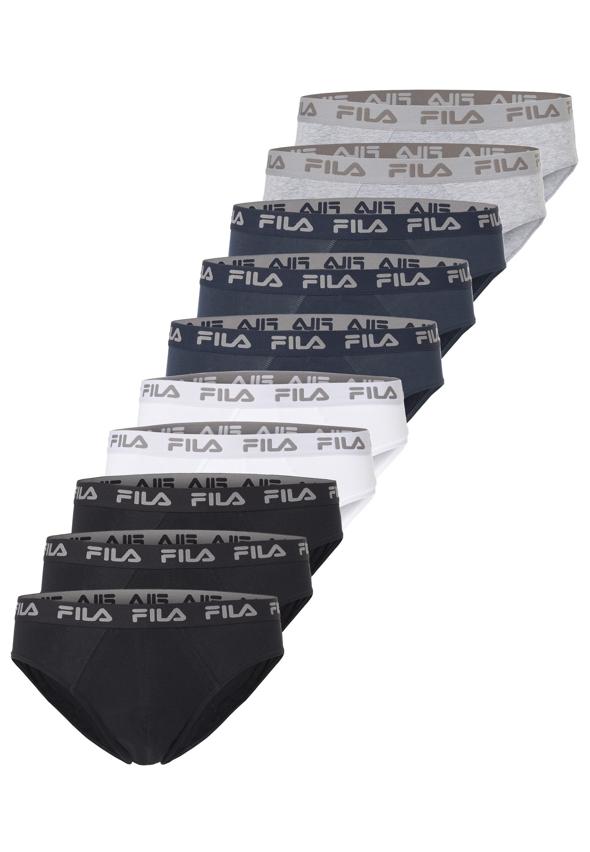 Fila Slip Logo (10-St) 10er-Pack mit elastischem Bund und Markenlogo