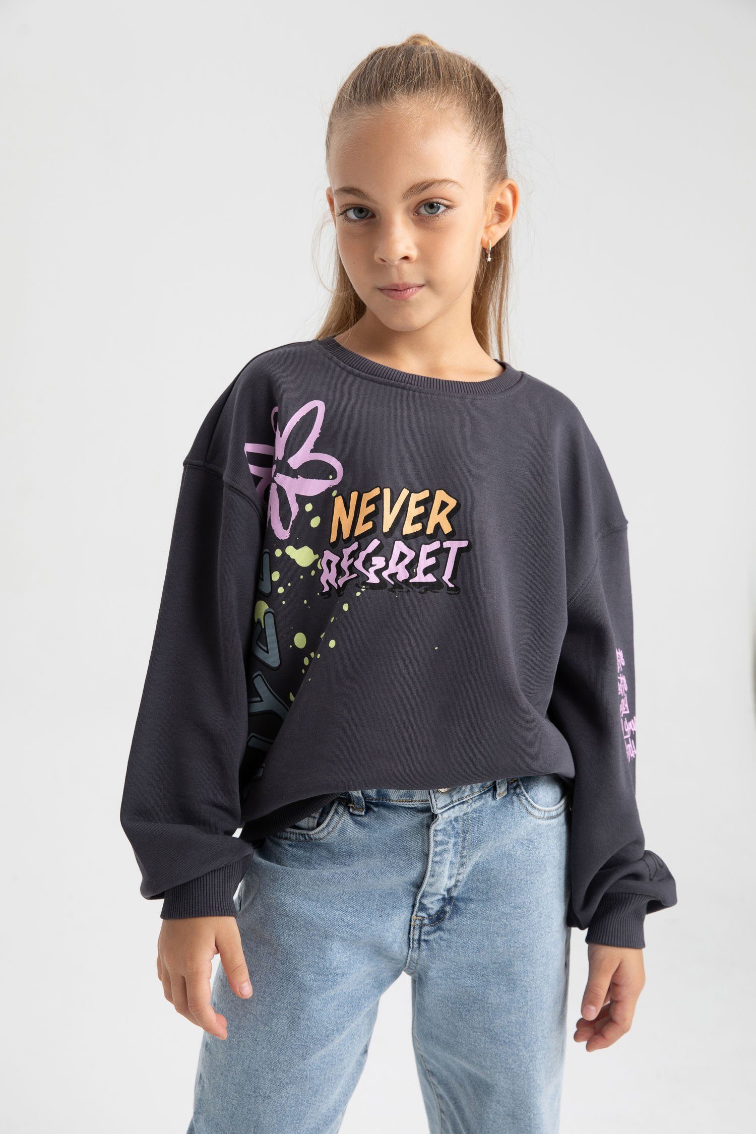 DeFacto Sweatshirt Mädchen Sweatshirt REGULAR FIT