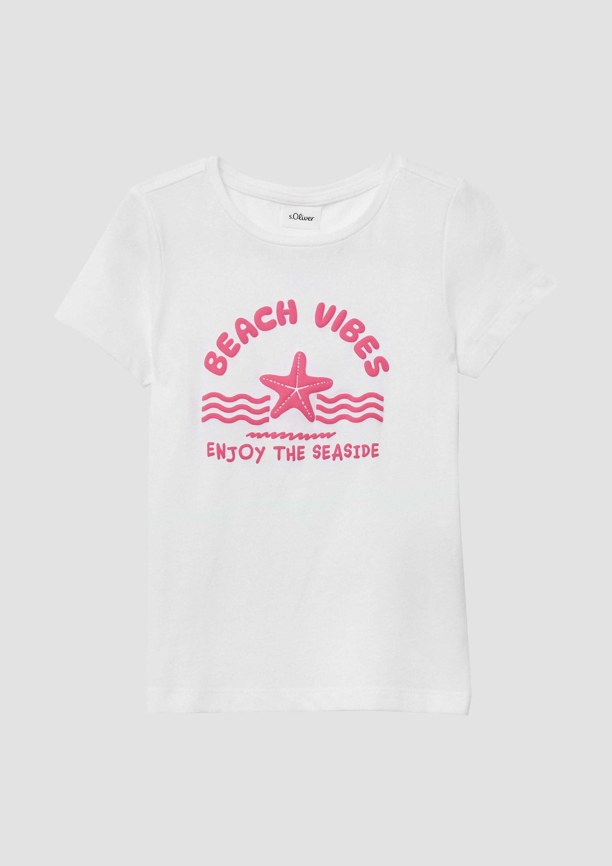 s.Oliver Kurzarmshirt T-Shirt Baumwoll-T-Shirt mit Print