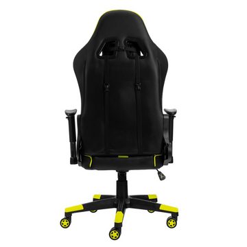 Hyrican Gaming-Stuhl "Striker Copilot" schwarz/gelb, Kunstleder, ergonomischer Gamingstuhl, Bürostuhl, Schreibtischstuhl, geeignet für Jugendliche und Erwachsene