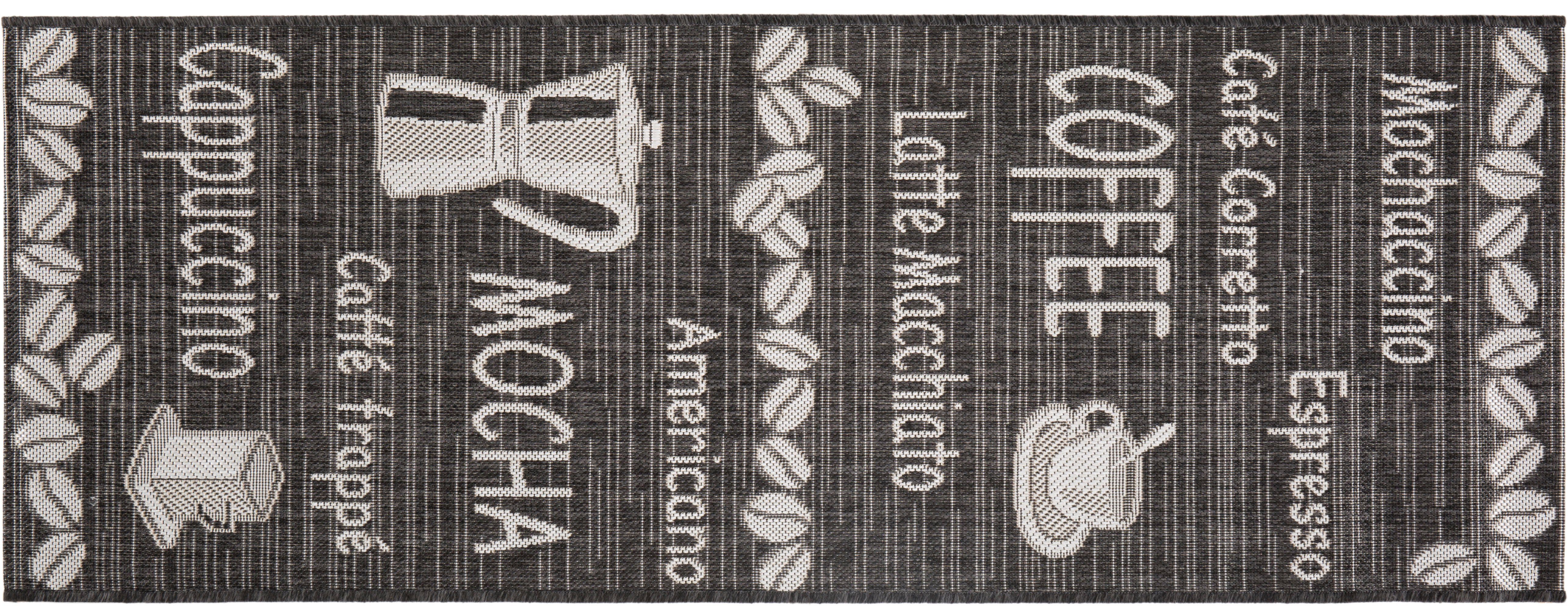 Küchenläufer Arizona Kaffee, Andiamo, rechteckig, Höhe: 5 mm, Flachgewebe, Motiv  Kaffee, mit Schriftzug, Küche, Outdoor geeignet
