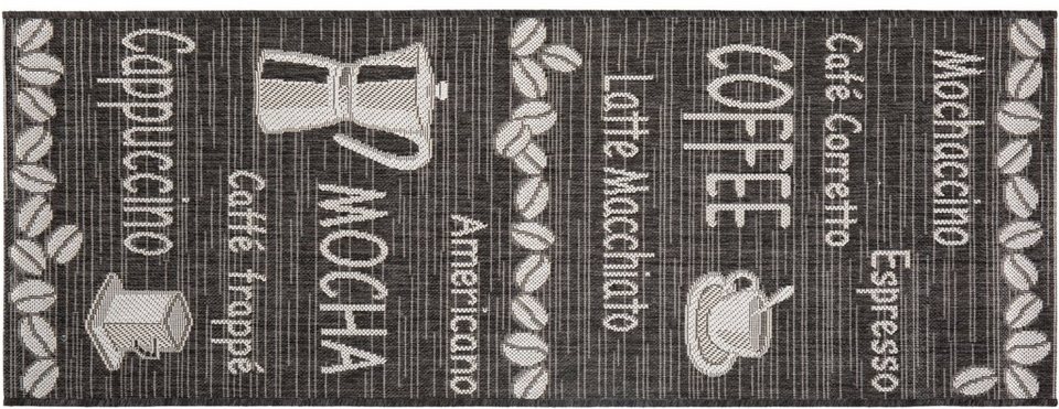 Küchenläufer Arizona Kaffee, Andiamo, rechteckig, Höhe: 5 mm, Flachgewebe, Motiv  Kaffee, mit Schriftzug, Küche, Outdoor geeignet