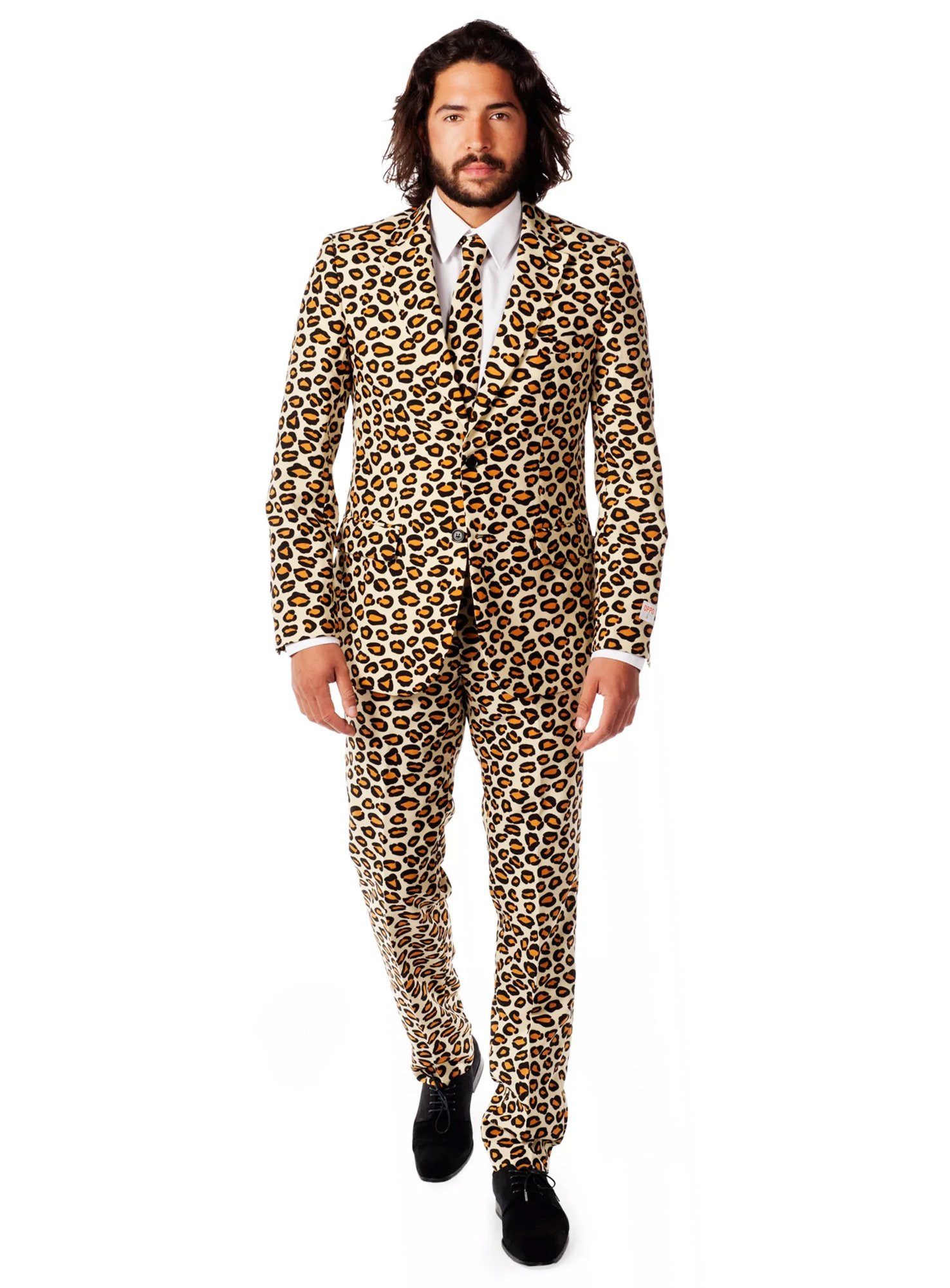 Opposuits Partyanzug Leoparden Partyanzug - Kostüm Karneval Fasching, Ausgefallene Anzüge für coole Männer
