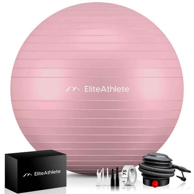 EliteAthlete Gymnastikball Gymnastikball Sitzball Büro ergonomisch - Fitness Yoga Schwangerschaft