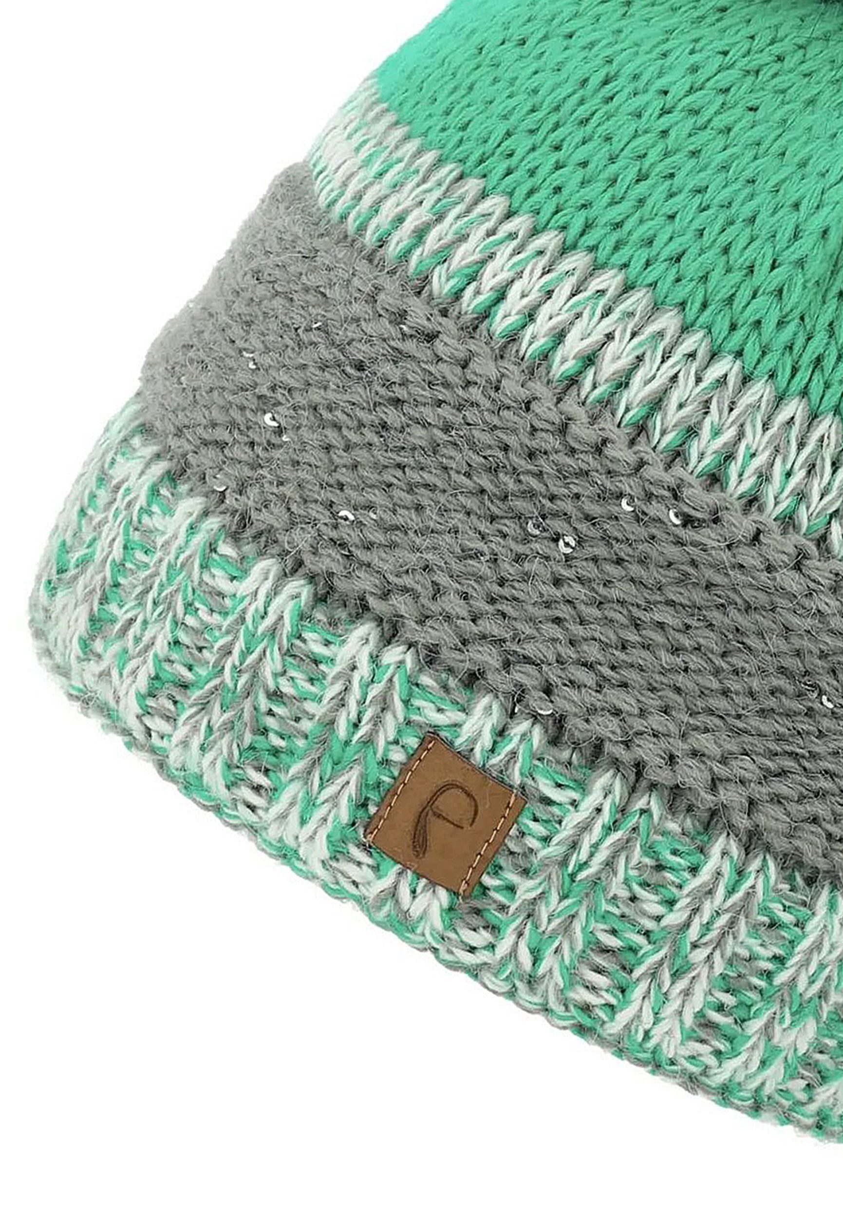 Faera Strickmütze Warme Strickmütze mit Bommel günstig online kaufen