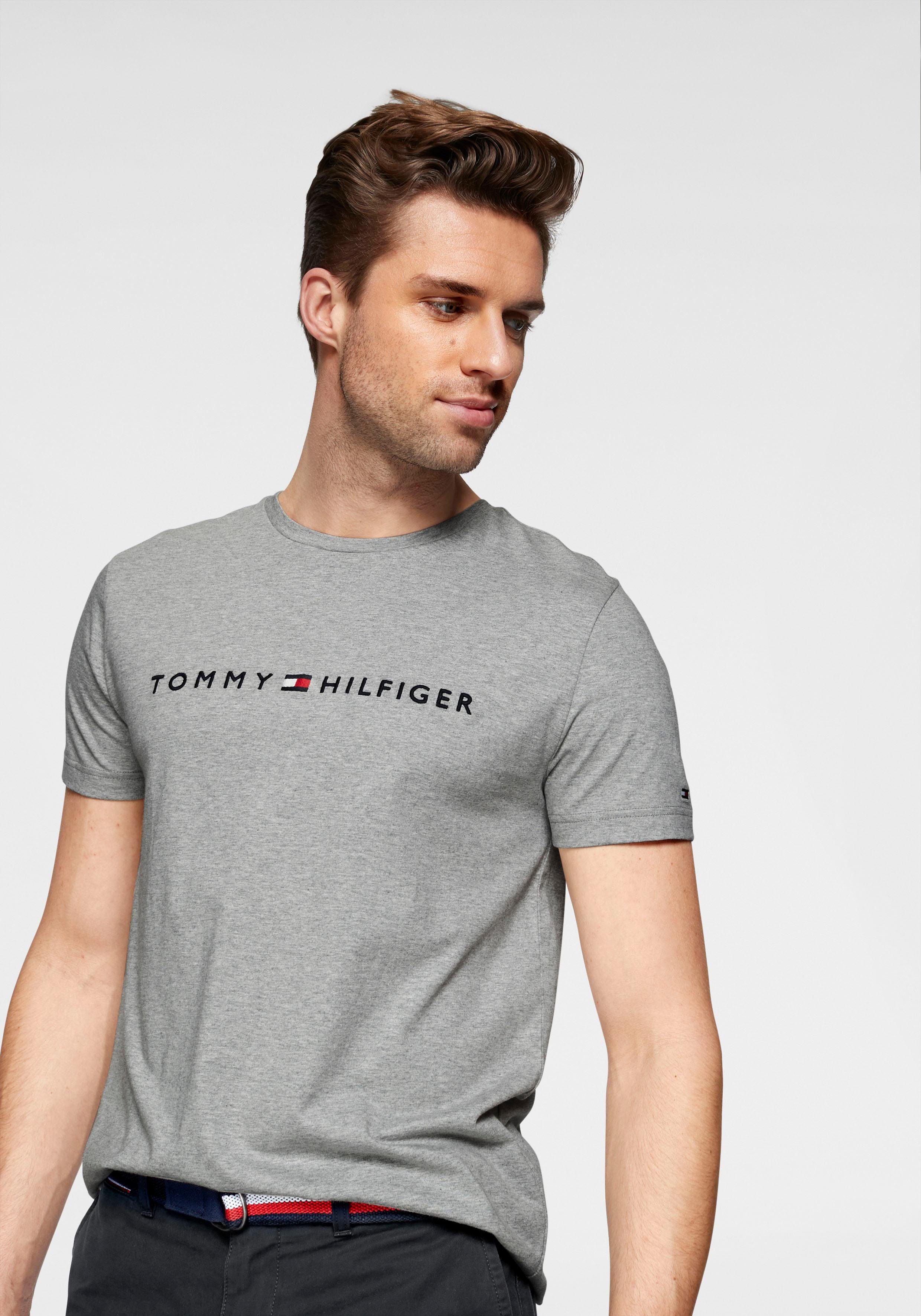 Tommy FLAG TEE T-Shirt cloud htr TOMMY Hilfiger HILFIGER