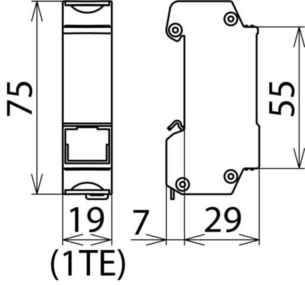 DPA DEHNpatch ÜS-Ableiter DEHN M 48 CLE RJ45B DEHN Klemmen