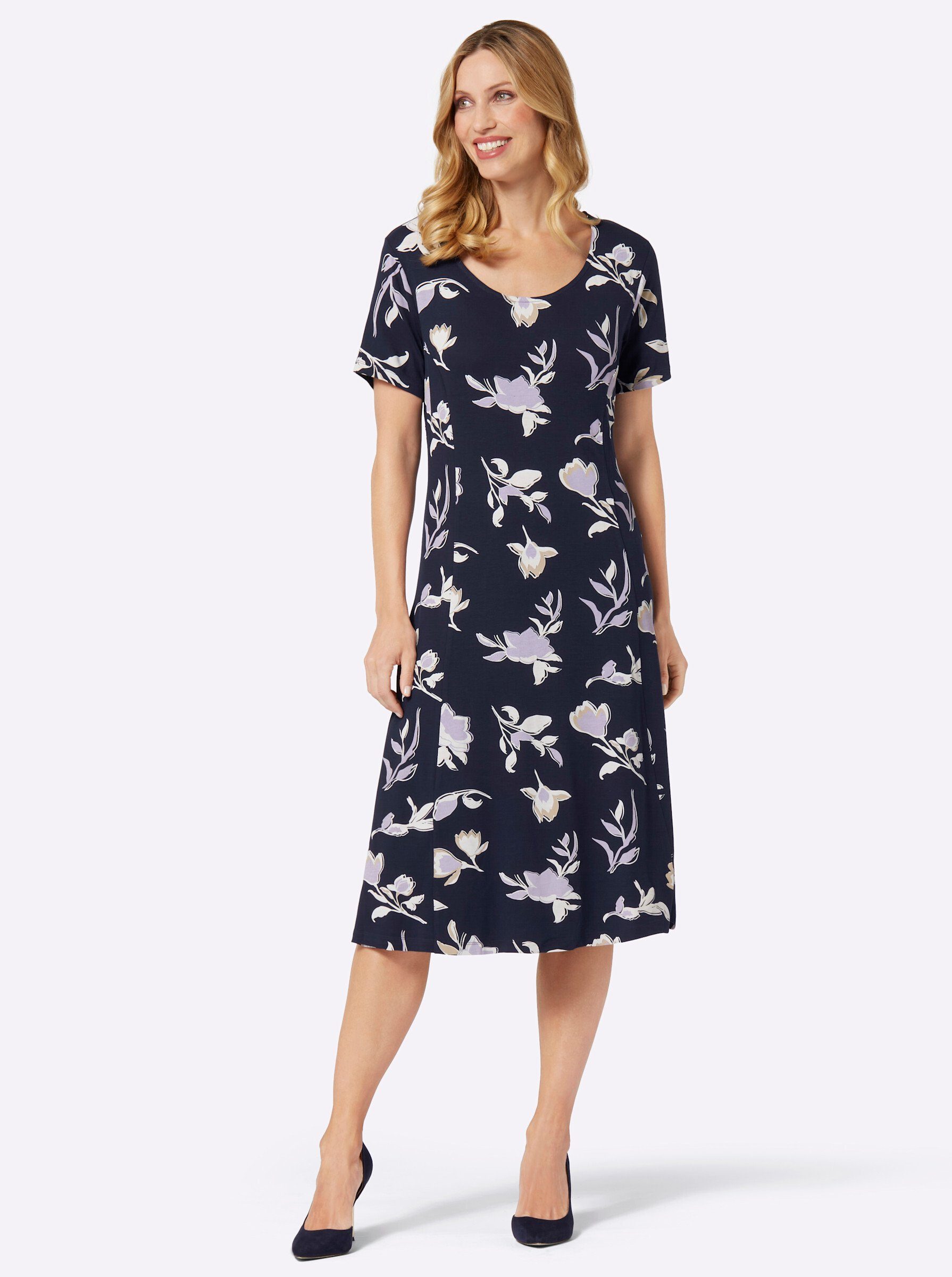 Sieh an! Jerseykleid Jersey-Kleid Kurzarm günstig online kaufen