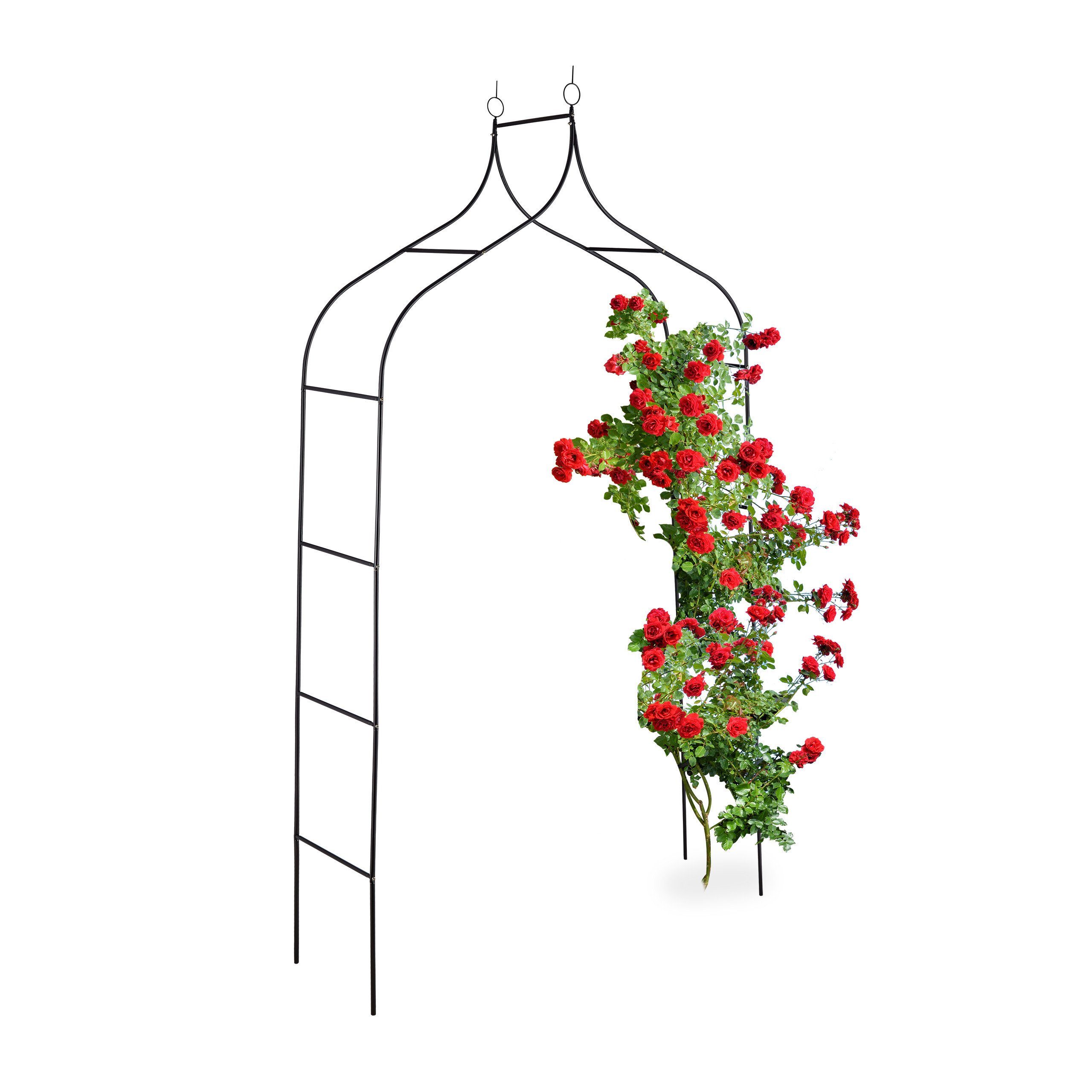 relaxdays Rosenbogen 255 cm hoch, 1 St.