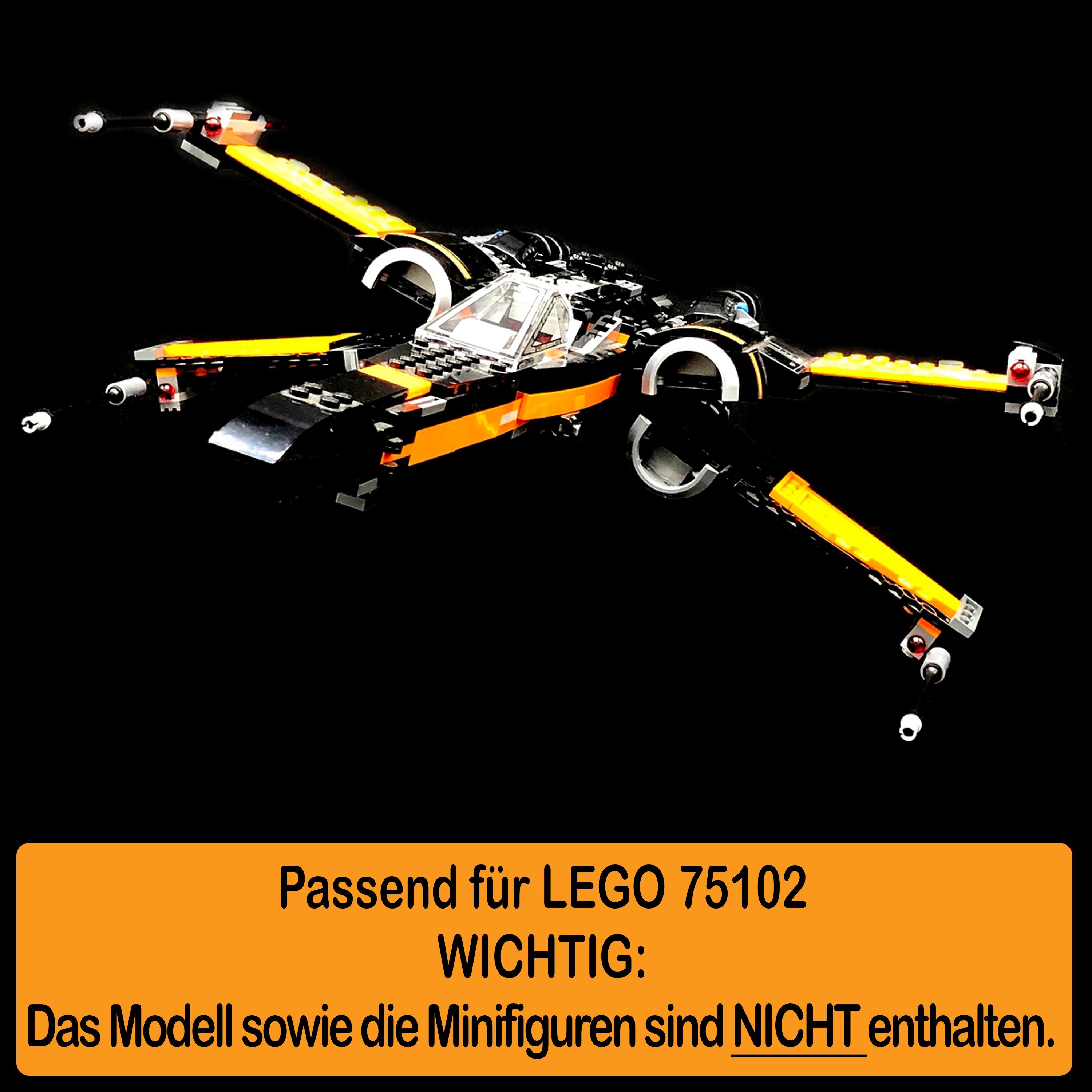 (verschiedene Stand zusammenbauen), AREA17 Poe´s für zum Fighter 75102 100% Germany Made X-Wing selbst Positionen Display LEGO in und Acryl Standfuß Winkel einstellbar,