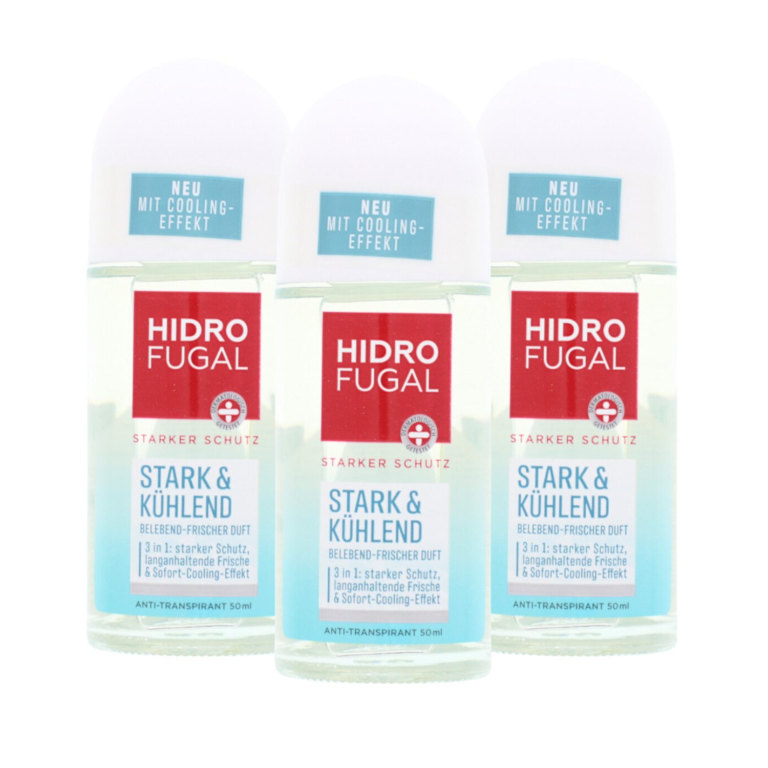 Bodyspray 3 x Hidrofugal Deo Stark + Kühlend Roll On Anti Transpirant Cooling Ef