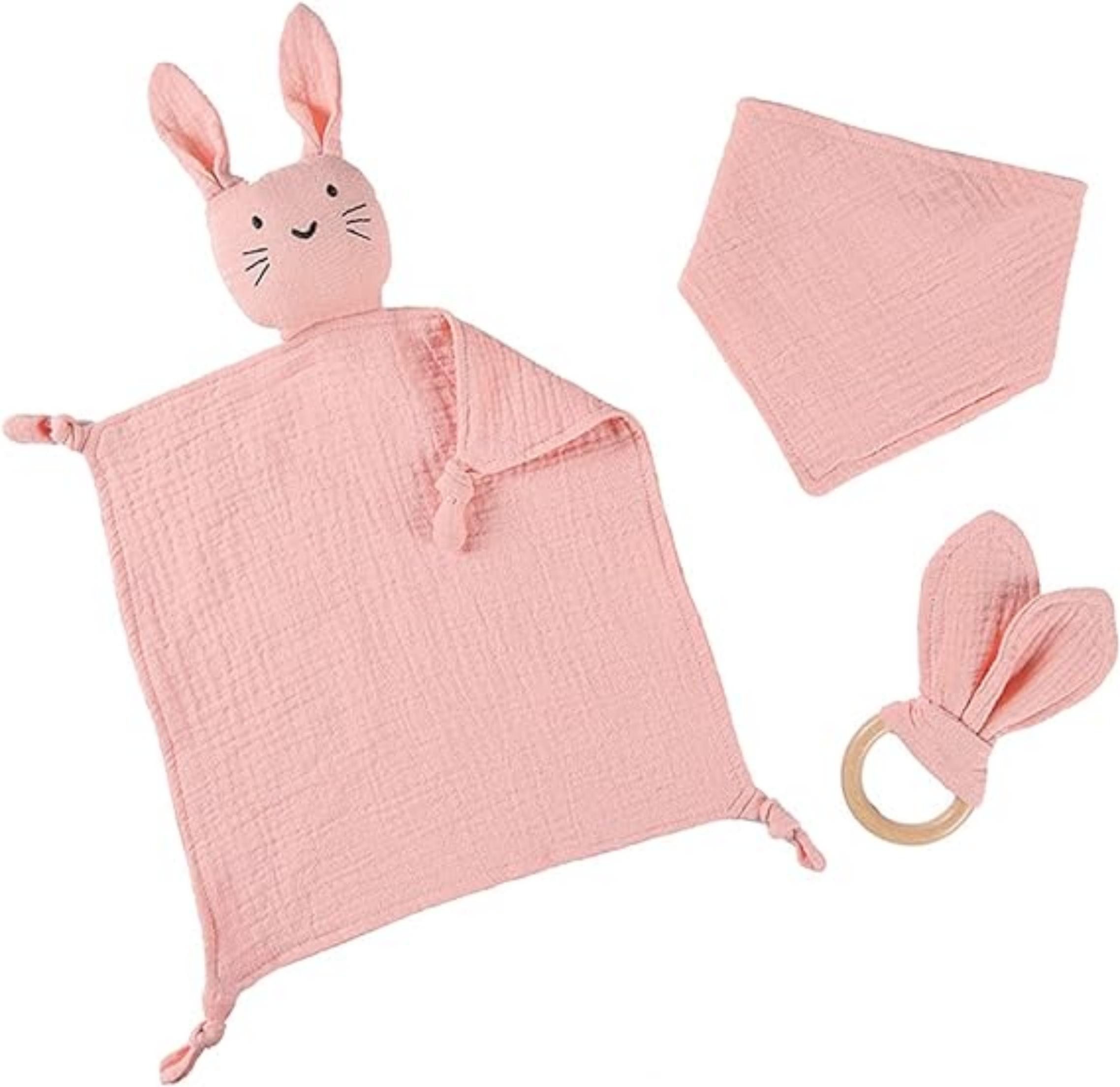 Neugeborenen-Geschenkset Geschenk zur Geburt mit Schnuffeltuch, Babyrassel