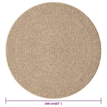 Teppich 160 cm Jute-Optik Innen und Außen, furnicato, Runde