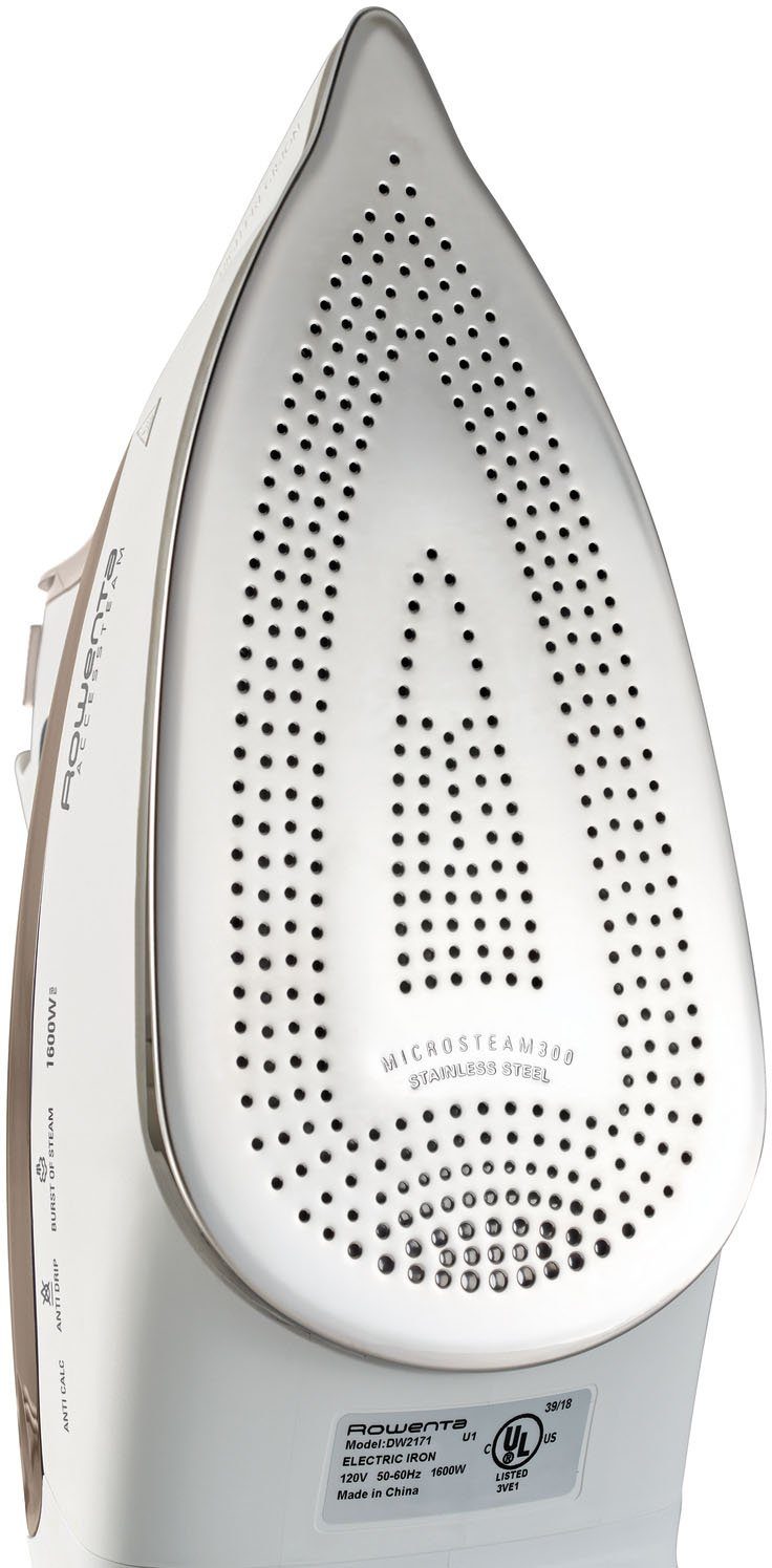 Rowenta Dampfbügeleisen Effective+ DX1635, 2400 Watt, Dampfstoß: 120 g/Min., Vertikaldampf, 2400 W, optimale Dampfverteilung, Antikalk-System, kratfeste Bügelsohle
