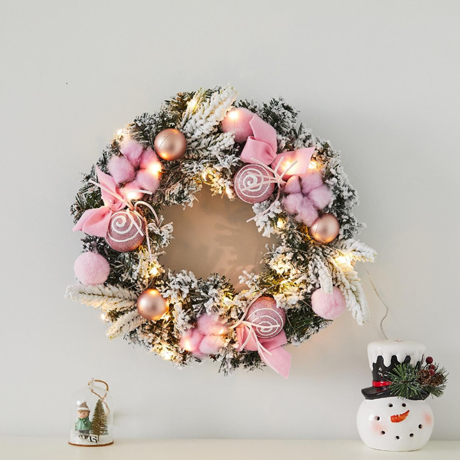 Coonoor Girlanden Weihnachtskranz - Winterdeko zum Aufhängen, künstlich Dekoration (1-tlg), Weihnachtlichen Tischschmuck, Adventskranz und Türkranz selbst machen