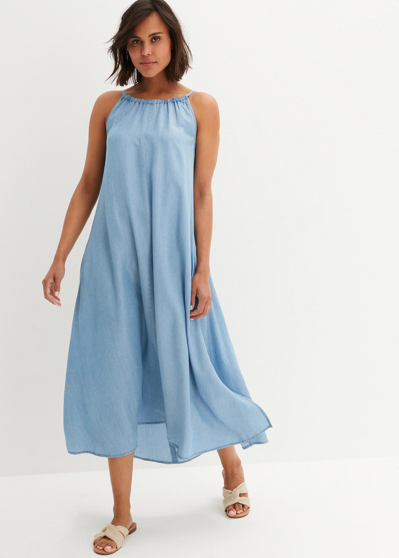 bonprix Jeanskleid für lässigen Look, aus Lyocell (TENCEL), in A-Linie