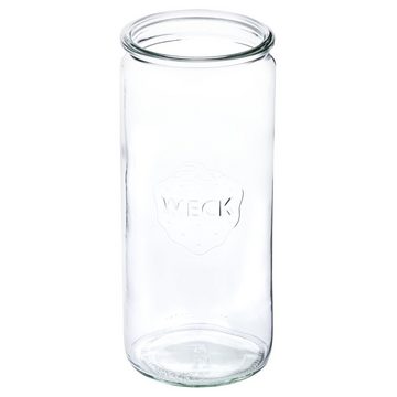MamboCat Einmachglas 12er Set Weck Gläser 1040ml Zylinderglas mit 12 Glasdeckeln, Glas