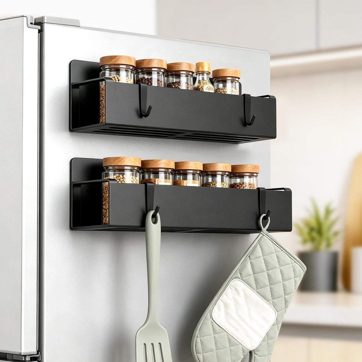 LuxusKollektion Gewürzregal Gewürzregal Magnetisch 2er Set, 2-tlg.