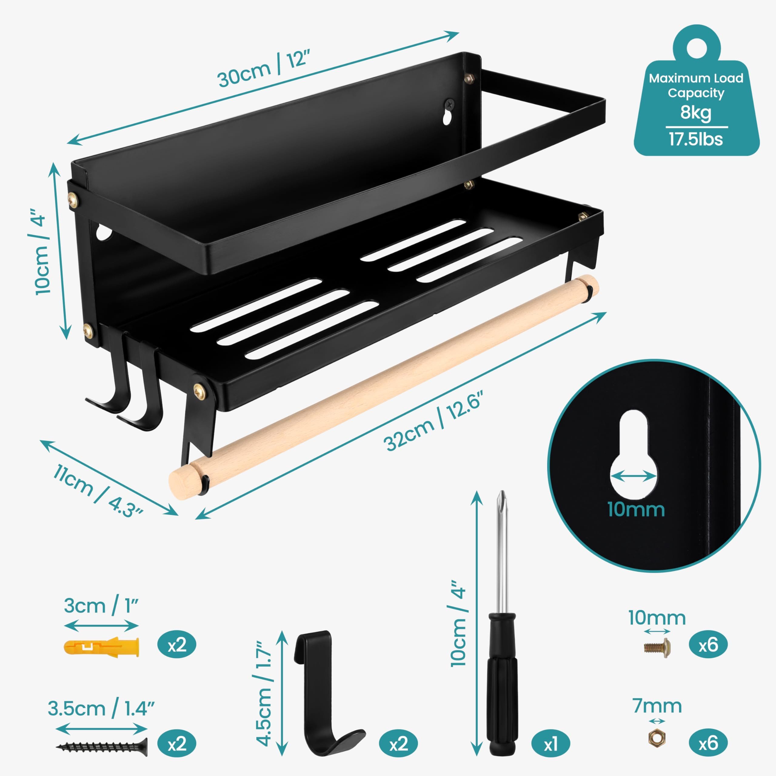 Belle Vous Küchenrollenhalter BELLE VOUS Küchenrollenhalter Wandmontage - G günstig online kaufen