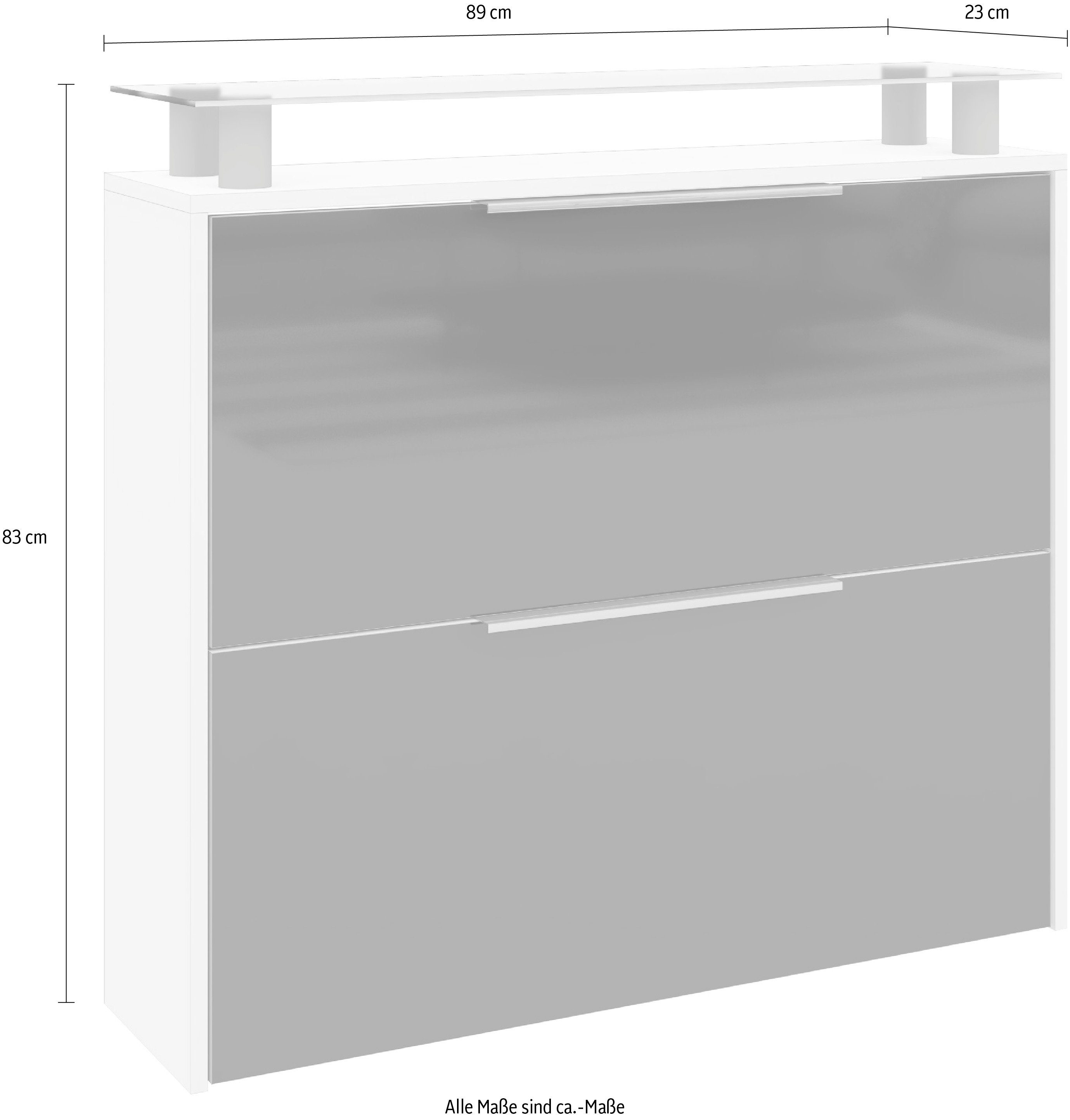 borchardt Möbel Schuhschrank Rena hängend, mit Glasablage