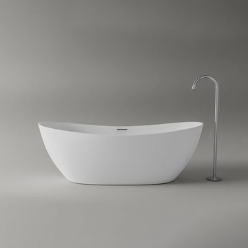 Bernstein Badewanne DALIA, (modernes Design / Acrylwanne / Sanitäracryl), freistehende Wanne / Weiß Glänzend / 170 cm x 72 cm / Acryl / Oval