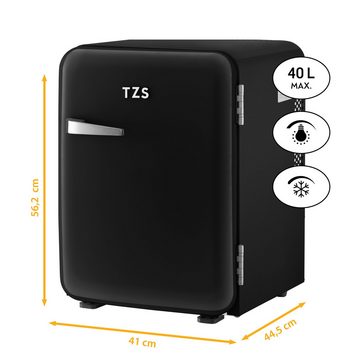 TZS FIRST AUSTRIA Table Top Kühlschrank FA-5172-3-BA, Minikühlschrank 40L, Getränkekühlschrank lautlos, LED-Beleuchtung
