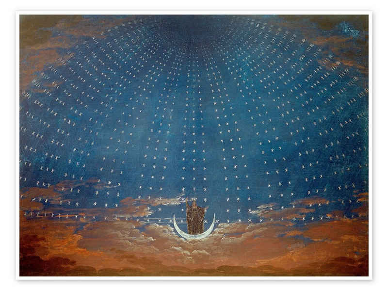Posterlounge Poster Karl Friedrich Schinkel, Palast der Königin der Nacht, Die Zauberflöte, 1815, Malerei