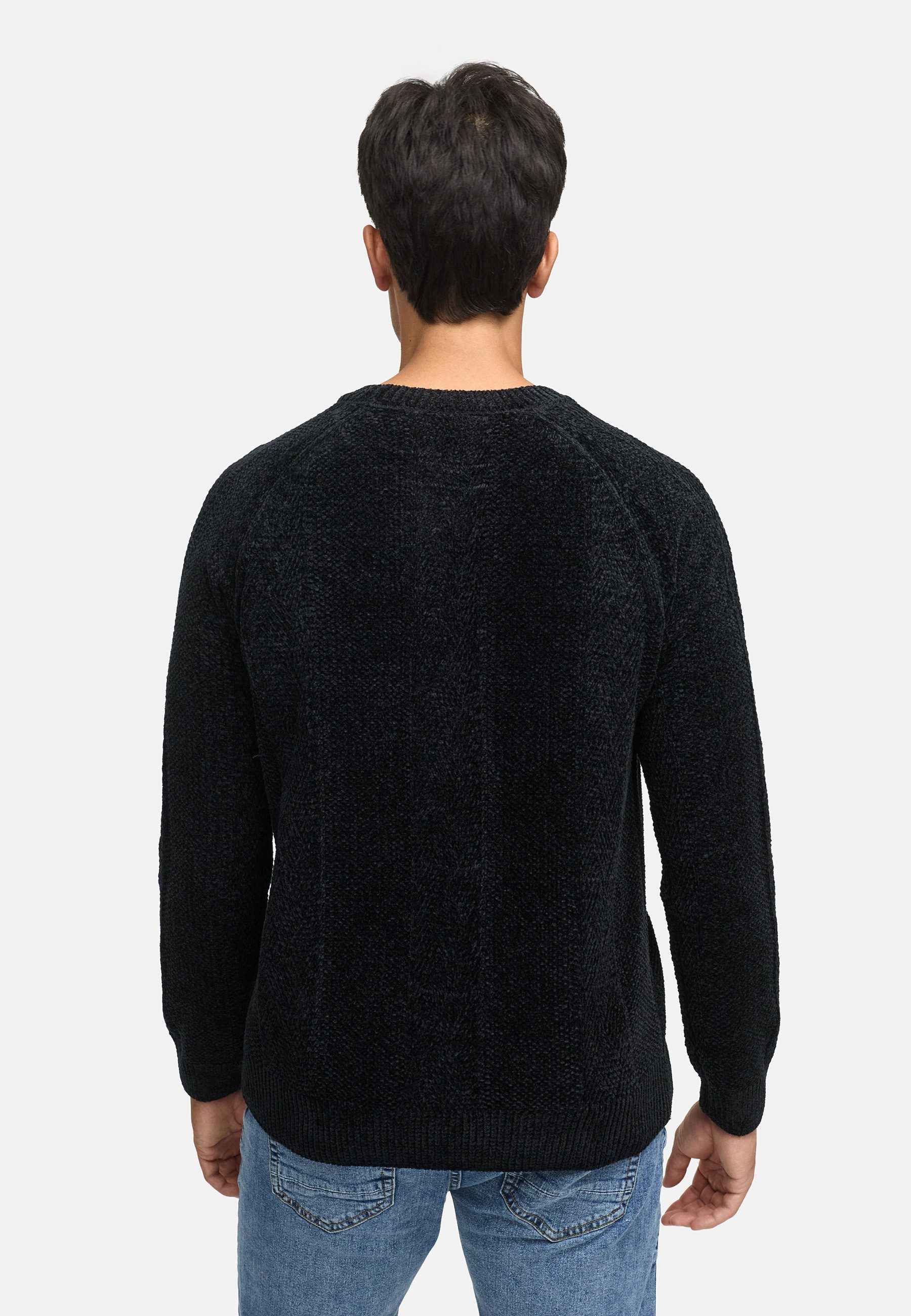 Indicode Strickpullover Herren INOlio Pullover Herrenpullover Herren Pullover mit Rundhalsausschnitt und Strickstruktur