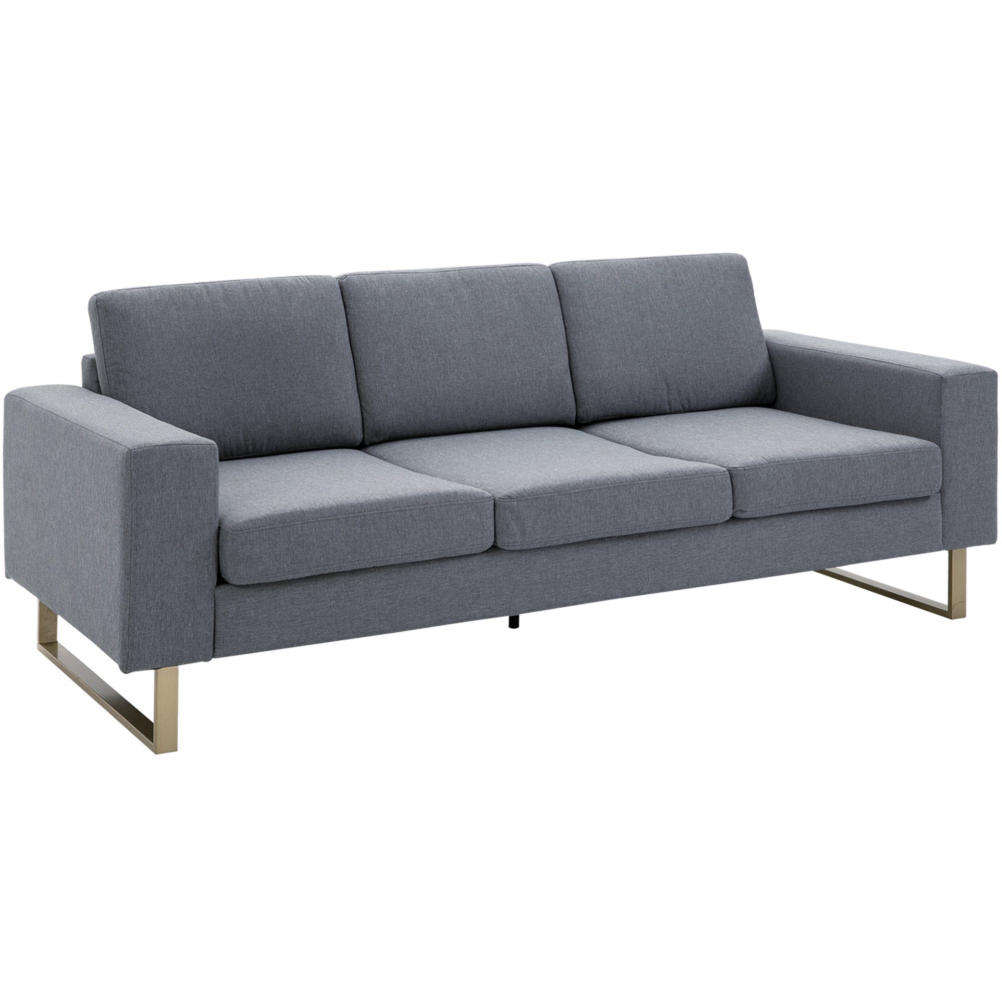 HOMCOM 3-Sitzer Sofa, Set 1 Teile, 3-Sitzer Sessel Sitzmöbel Loungesofa Armlehne