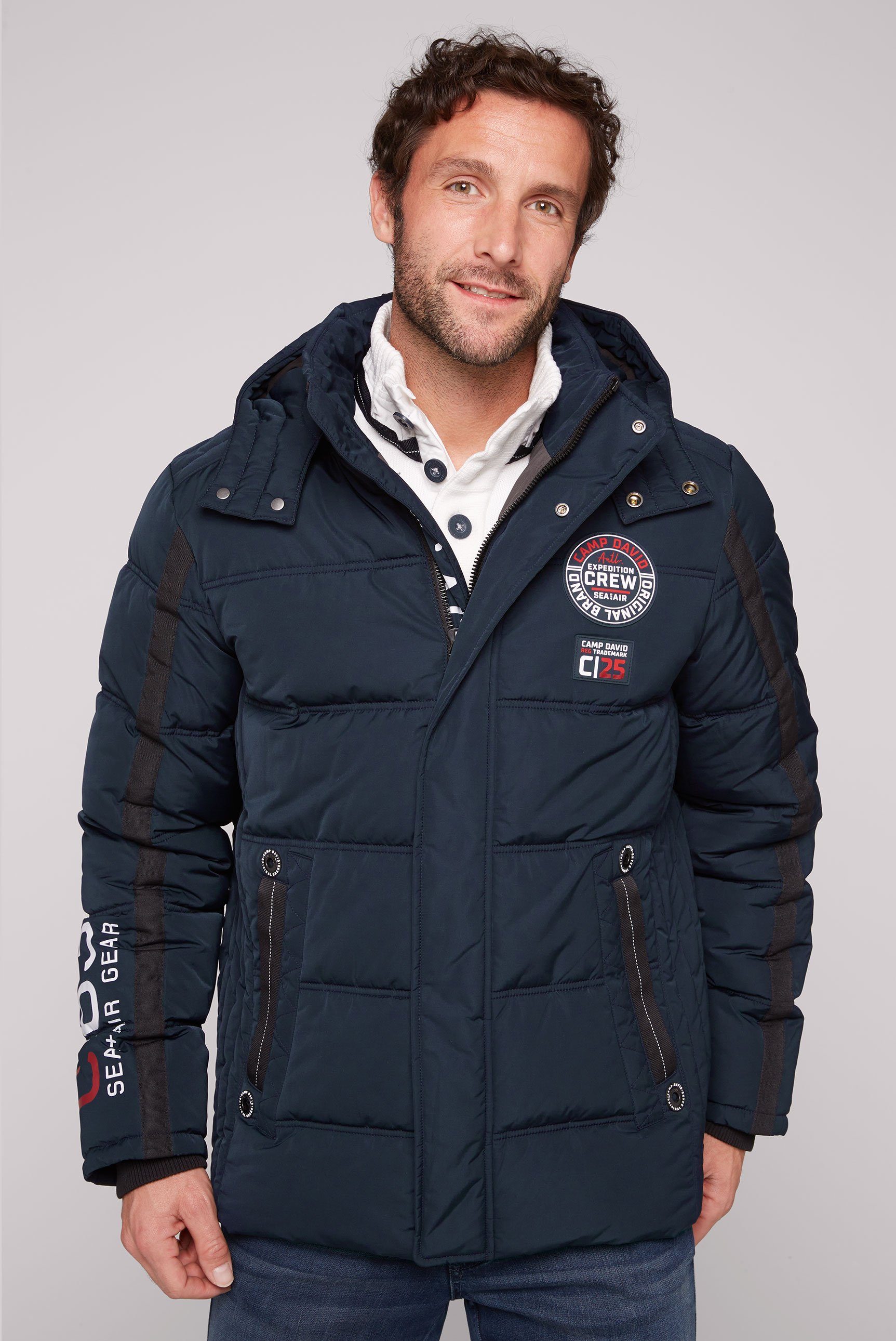 CAMP DAVID Outdoorjacke mit Windbreaker-Bündchen im Ärmel blue navy