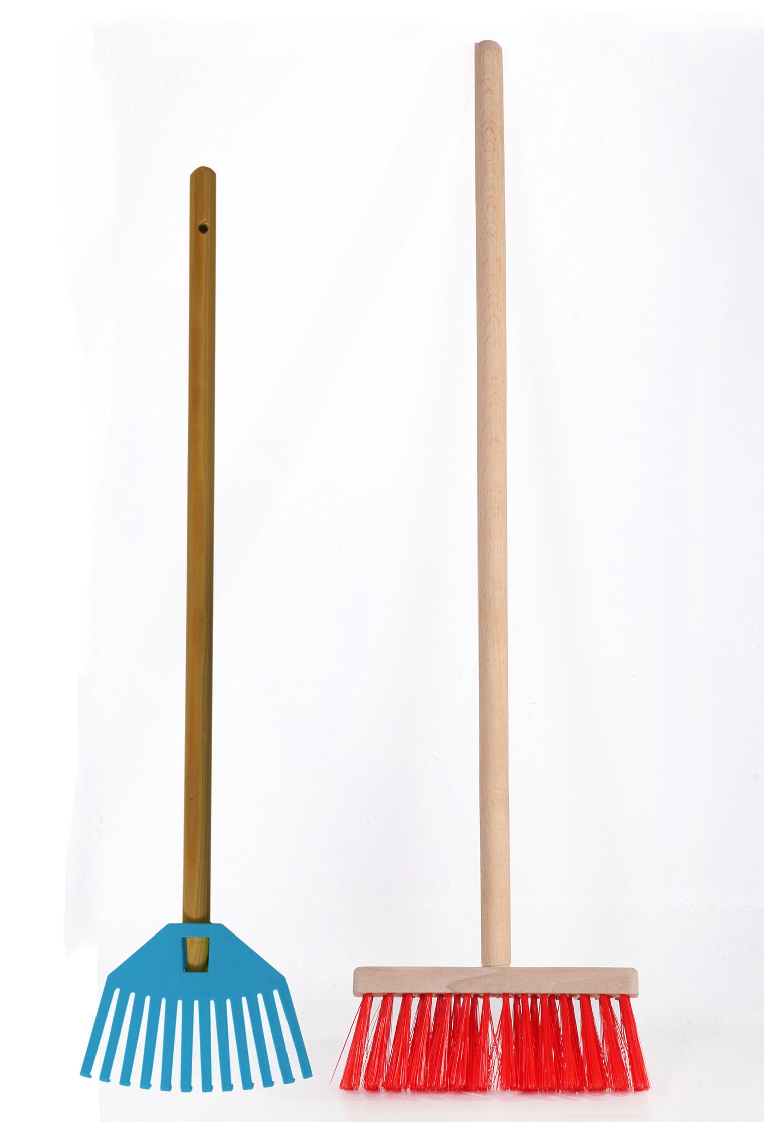 Kinderbesen Aus Holz Gelb/rot - Stabiler Gartenbesen 80 Cm, Inkl. Namensgravur - Ideal Für Sandkasten & Garten