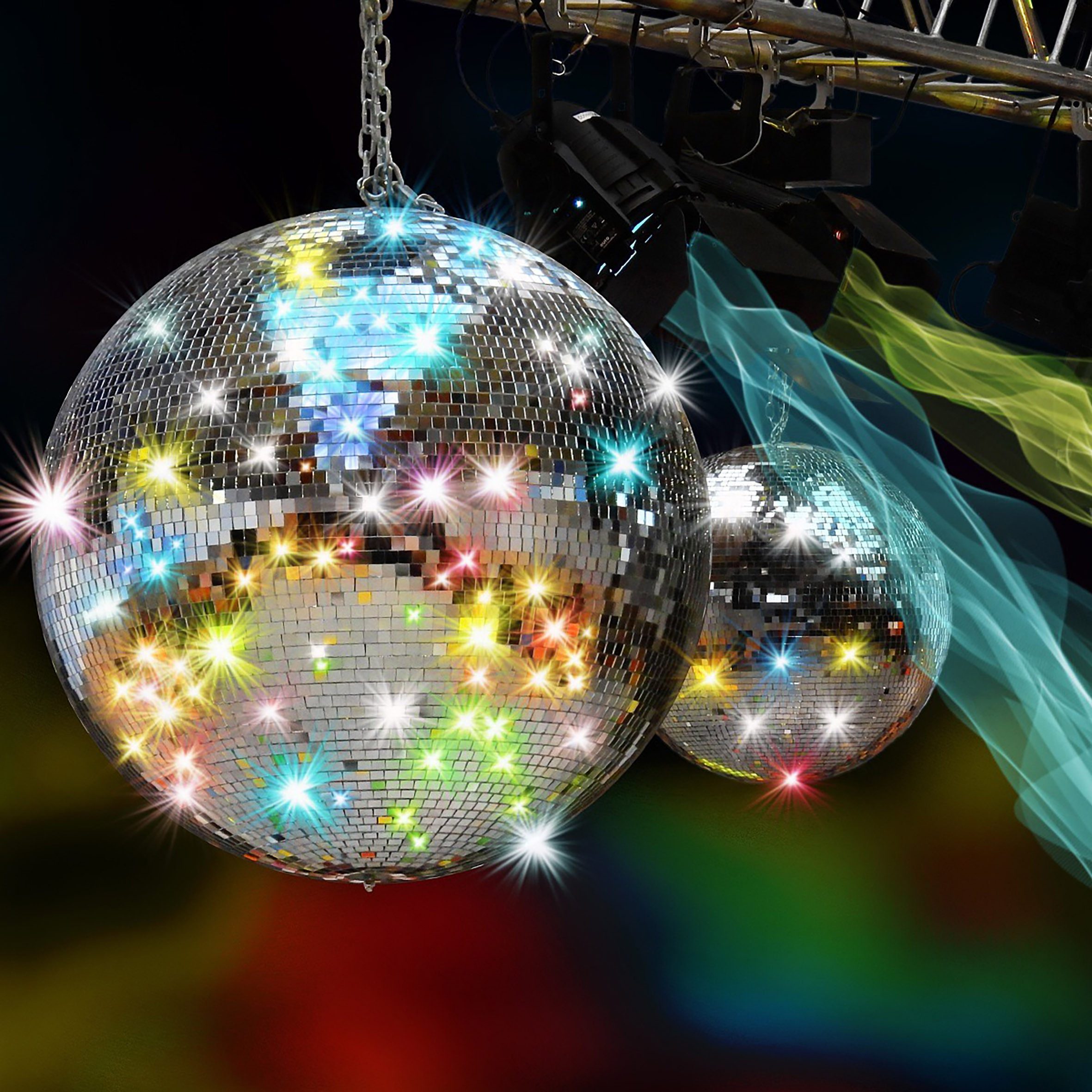 Spetebo Dekokugel Discokugel zum Aufhängen (Artikel, 1 St., 1-tlg), Spiegelkugel mit Echtglas Facetten in Silber