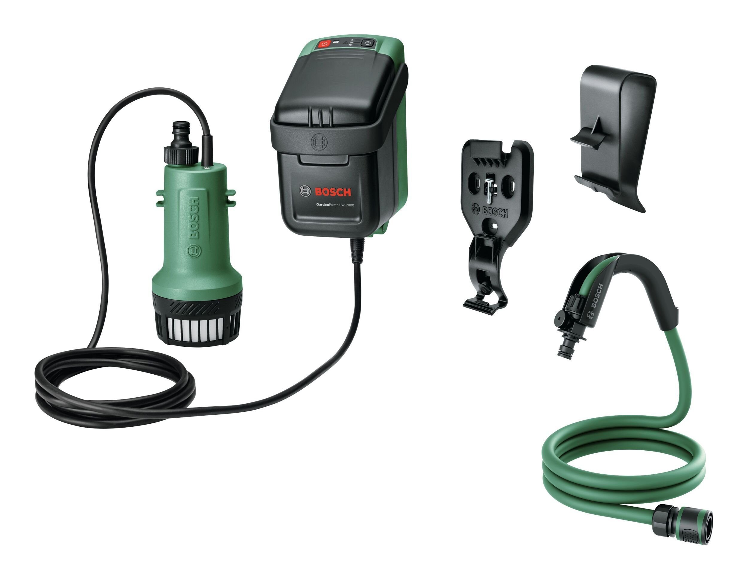 Bosch Home & Garden Akku-Gartenpumpe GardenPump 18V-2000, Regenwasserpumpen Ohne Akku - im Karton