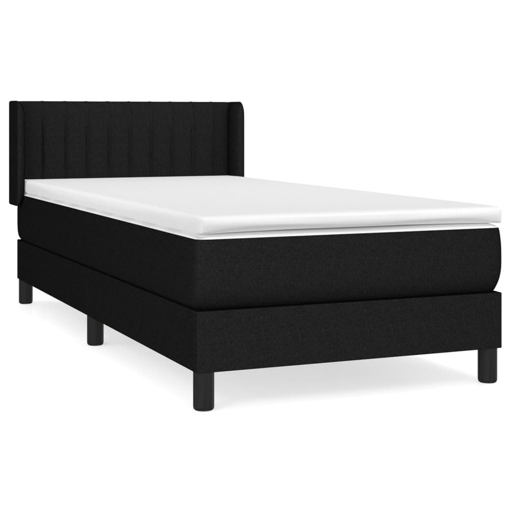 vidaXL Bett Boxspringbett mit Matratze Schwarz günstig online kaufen