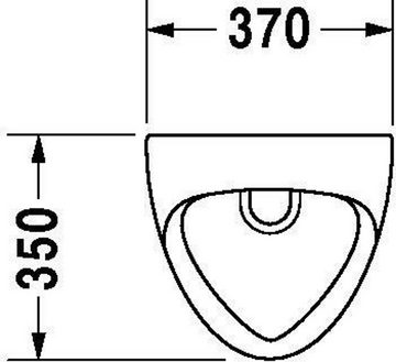 Duravit WC-Komplettset Duravit Urinal BEN 370x350mm Zul v hi we