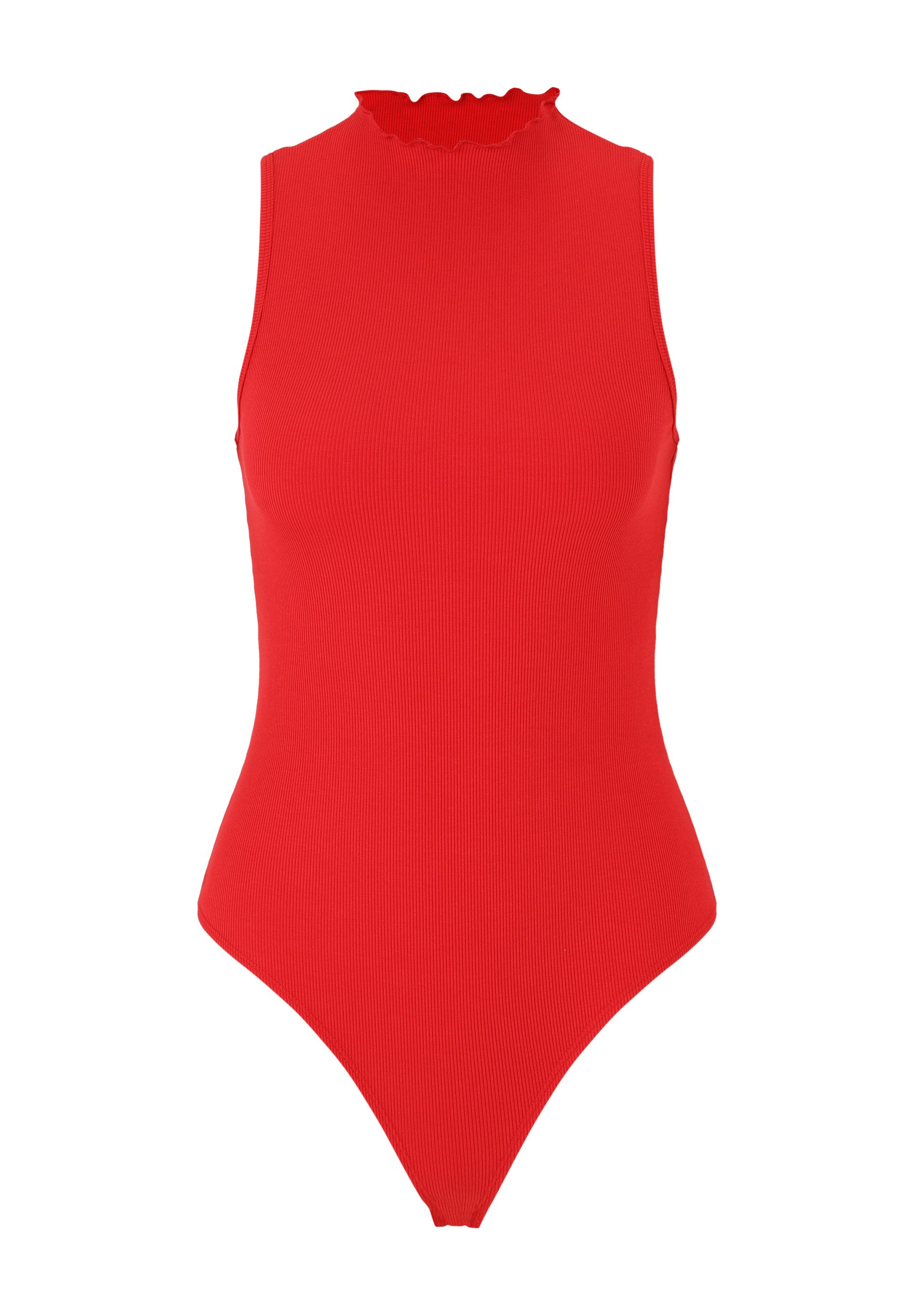 Les Lunes Kurzarmbody JUUNO Bodysuit Rib Lettuce Hem Figurbetont, Druckknöpfe, Wellensaum, gerippt