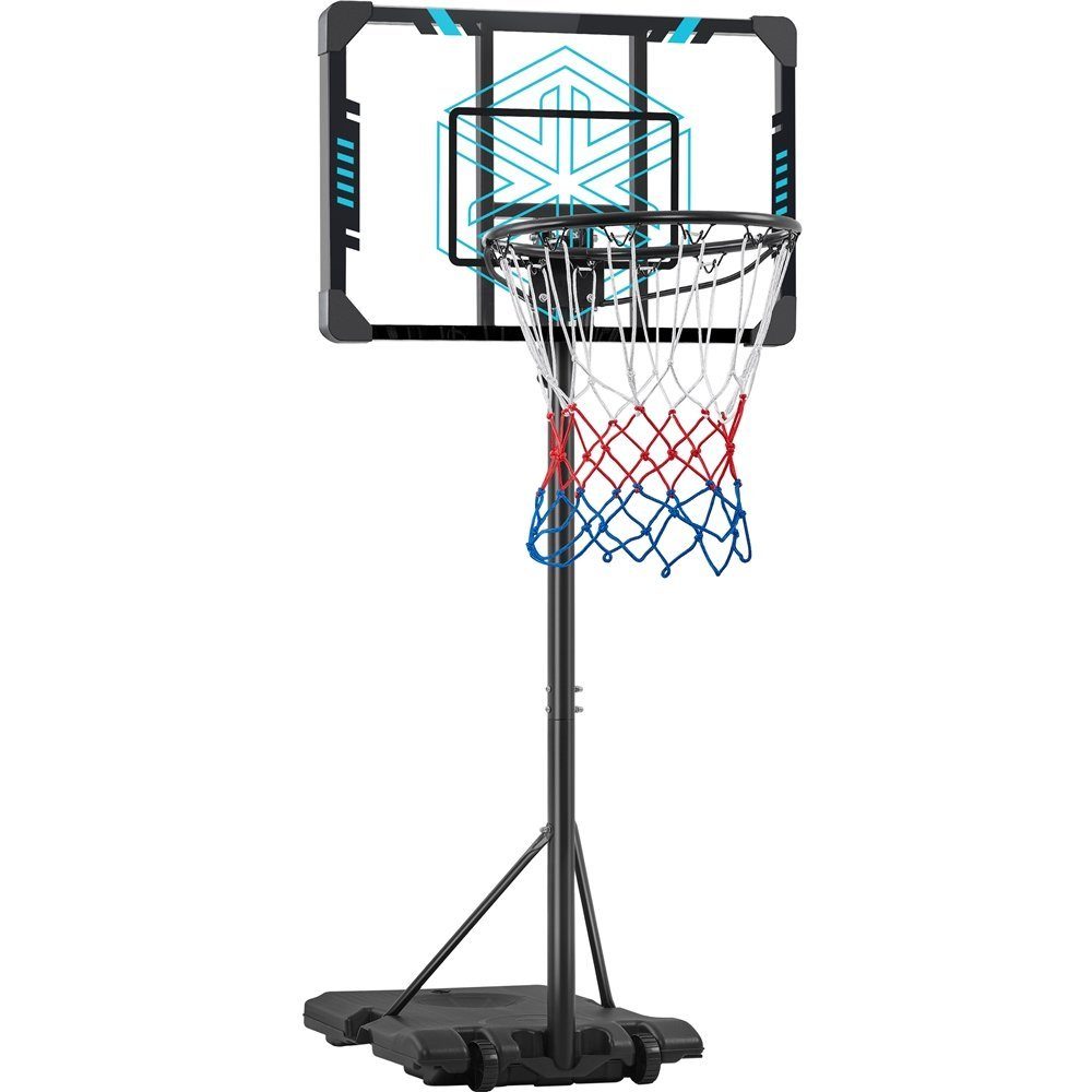 mit Yaheetech Basketballanlage Basketballständer, Rollen Basketballkorb, Tragbare