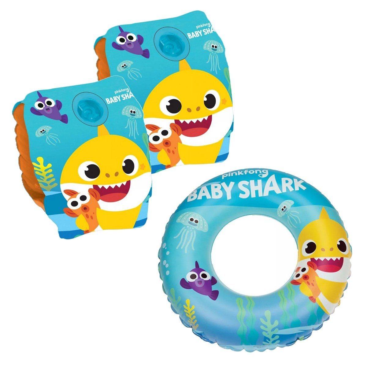 Baby Shark Schwimmflügel Ring 3-6 Hilfe Kinder Türkis Jahre Schwimmen Klein Schwimmbad