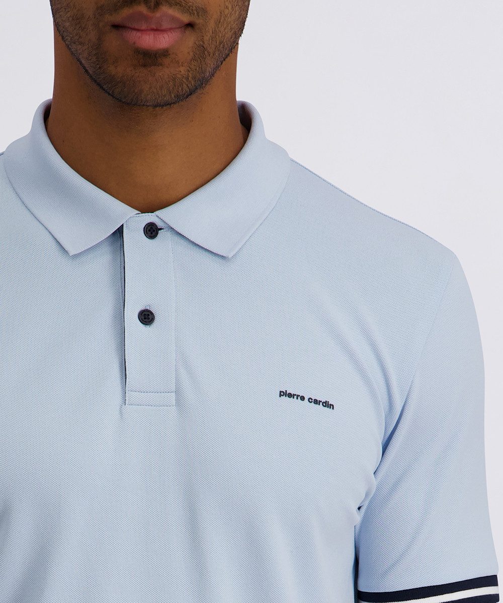 Pierre Cardin Poloshirt Poloshirt uni pique mit Logo Schriftzug