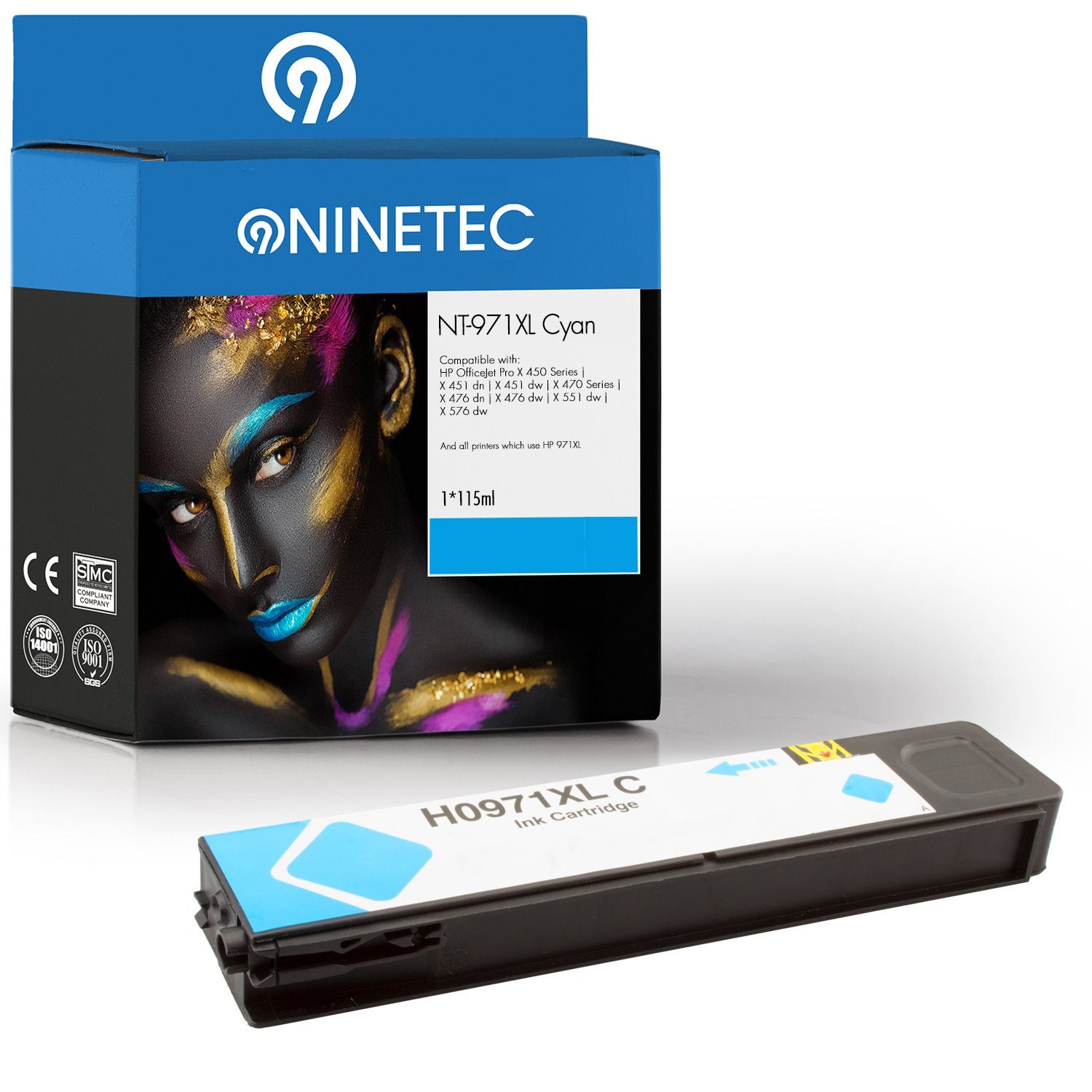 NINETEC ersetzt HP 971XL 971 XL Cyan Tintenpatrone