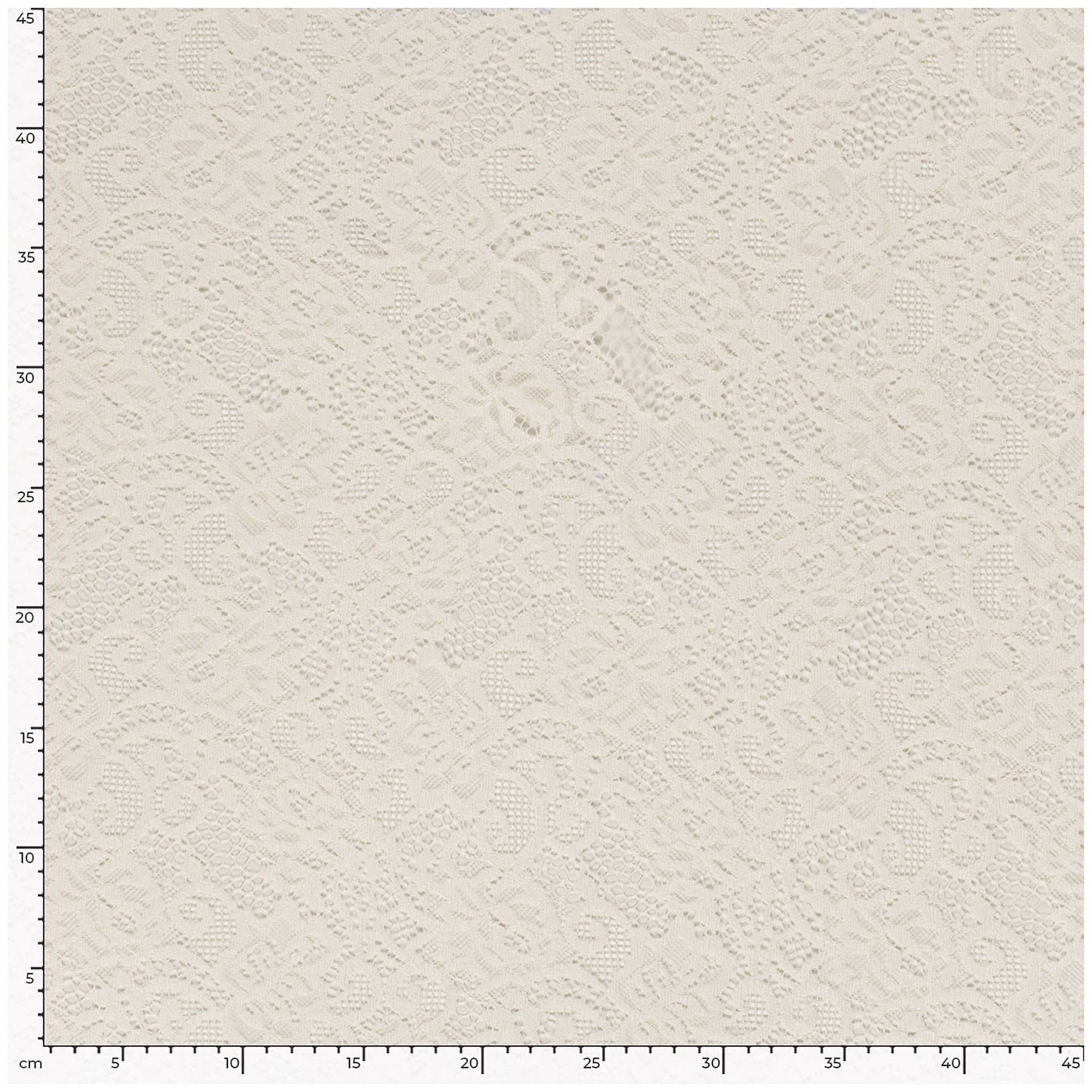 maDDma Stoff Spitze florales Motiv ab 1m x 150cm Spitzenstoff Meterware Farbwahl, creme