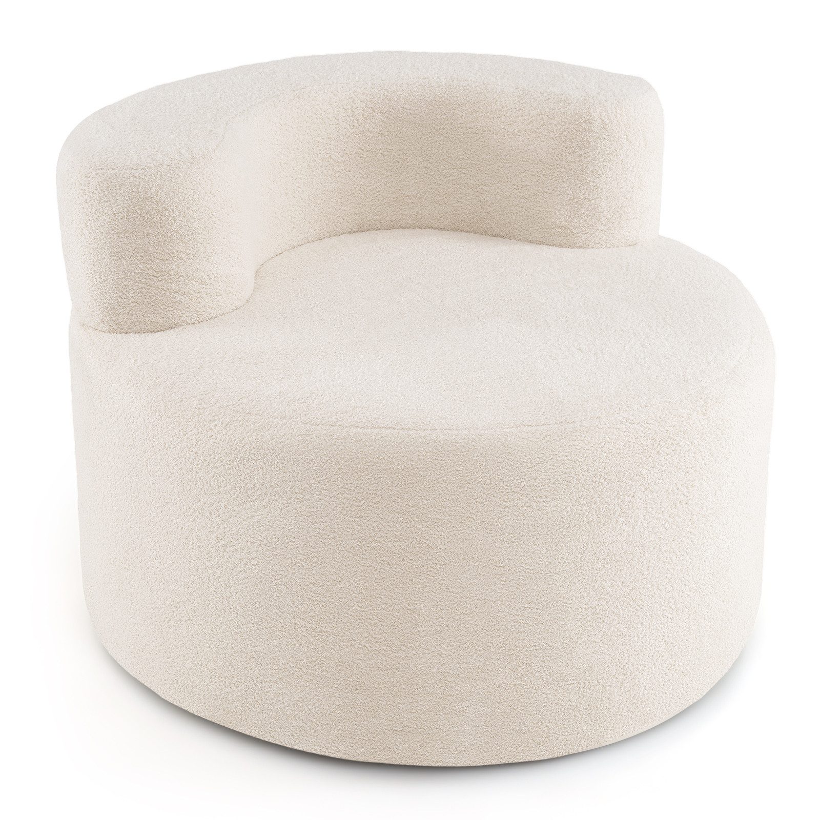 COSTWAY Relaxsessel, Polstersofa rund, mit Rückenlehne 200 kg günstig online kaufen
