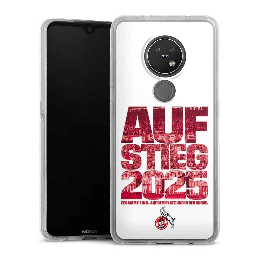 DeinDesign Handyhülle 1. FC Köln Aufstieg Offizielles Lizenzprodukt 1. FC Köln Aufstieg 2025, Nokia 7.2 Slim Case Silikon Hülle Ultra Dünn Schutzhülle