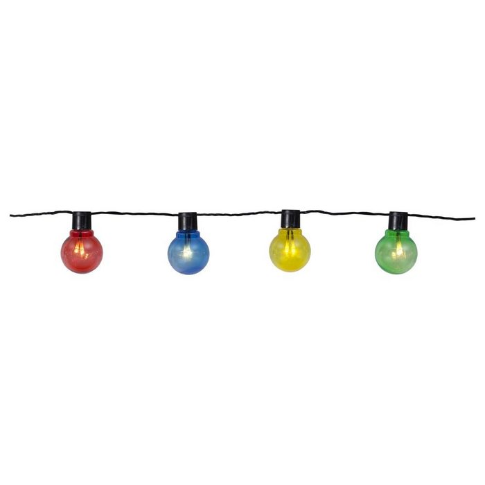 STAR TRADING Gartenleuchte LED Partykette Partaj in Mehrfarbig 16-flammig : Leuchtmittel enthalten: Ja fest verbaut LED warmweiss Gartenleuchten